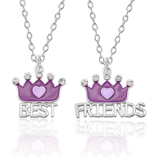 pendant necklaces purple crown for friends heart shaped dangle necklace women men couples friendship jewelry, Silver
pendant necklaces purple crown for friends heart shaped dangle necklace women men couples friendship jewelry, Silver