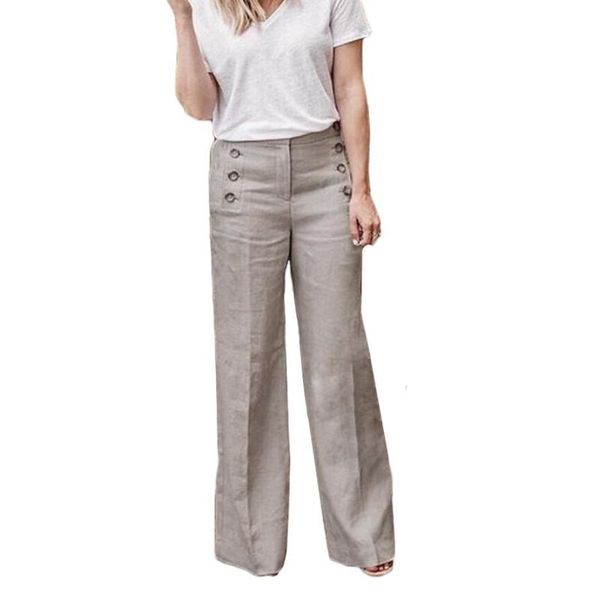 women's pants & capris chamsgend arrival women fashion casual loose elastic button waist wide leg woman pant 2021 c301017, Black;white
women's pants & capris chamsgend arrival women fashion casual loose elastic button waist wide leg woman pant 2021 c301017, Black;white