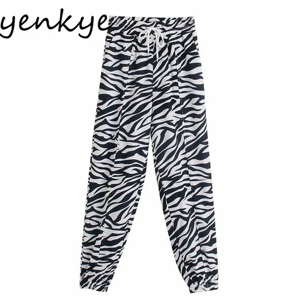 vintage zebra striped casual pants women elastic drawstring high waist loose trousers summer pantalon pour femme 210514, Black;white
vintage zebra striped casual pants women elastic drawstring high waist loose trousers summer pantalon pour femme 210514, Black;white