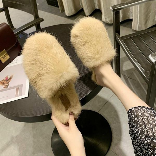 slippers retro closed toe half shoes soft comfortable woman home floor plush for women solid color female fur black
slippers retro closed toe half shoes soft comfortable woman home floor plush for women solid color female fur black
