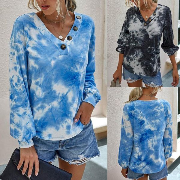 women's blouses & shirts est tie-dye womens blouse fashion v-neck tie-dyed printing dames blouse leisure long sleeves blouses women ca, White
women's blouses & shirts est tie-dye womens blouse fashion v-neck tie-dyed printing dames blouse leisure long sleeves blouses women ca, White