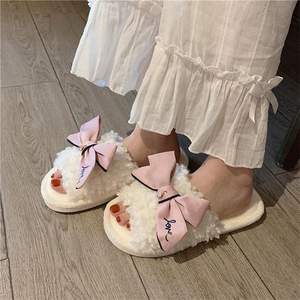 slippers women's winter warm plush flat open toe shoes ladies indoor causal slides bowknot furry shoe female house home footwear, Black
slippers women's winter warm plush flat open toe shoes ladies indoor causal slides bowknot furry shoe female house home footwear, Black