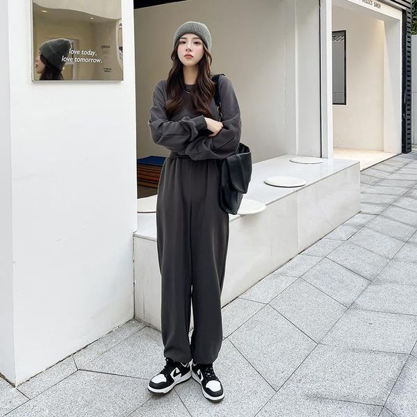 women's two piece pants warm suit for women casual all-match set long sleeve hoodie +trouser sportswear lady korean fashion loose, White
women's two piece pants warm suit for women casual all-match set long sleeve hoodie +trouser sportswear lady korean fashion loose, White