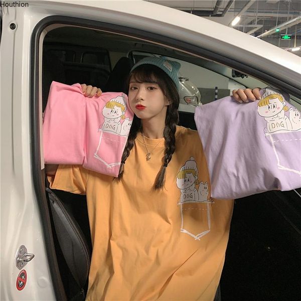 women's t-shirt houthion loose plus size cartoon print o-neck tshirt summer leisure cotton fashion short sleeve t shirt, White
women's t-shirt houthion loose plus size cartoon print o-neck tshirt summer leisure cotton fashion short sleeve t shirt, White