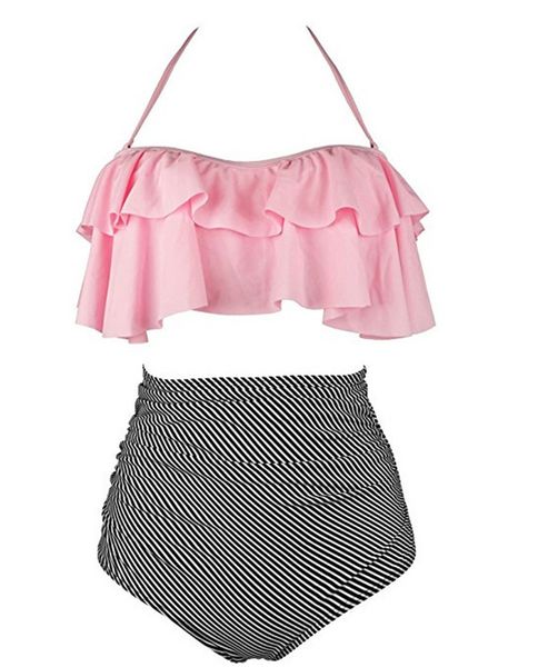 high waist bikini 2021 flounced swimwear women two swimsuit striped bathing suits crop biquini push up swim beachwear
high waist bikini 2021 flounced swimwear women two swimsuit striped bathing suits crop biquini push up swim beachwear