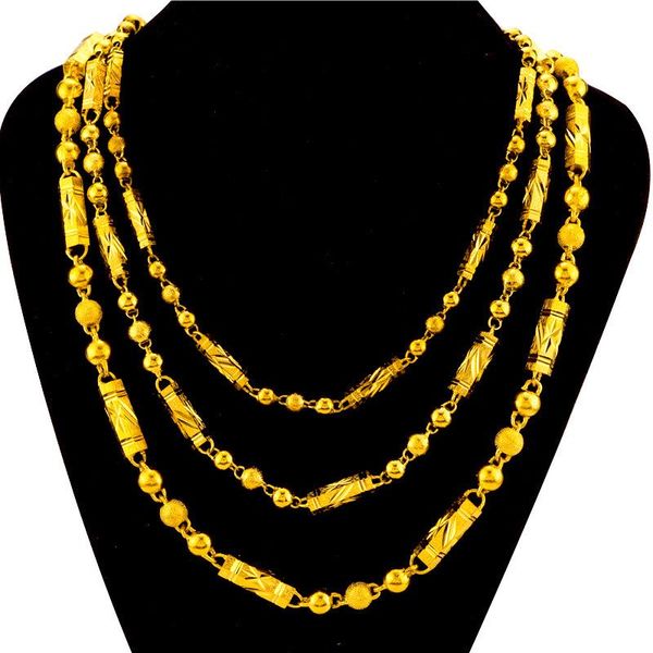 chains yellow gold plated necklace for men buddhist bead 60cm hexagonal bamboo neck chain wedding birthday fine jewelry gifts, Silver
chains yellow gold plated necklace for men buddhist bead 60cm hexagonal bamboo neck chain wedding birthday fine jewelry gifts, Silver