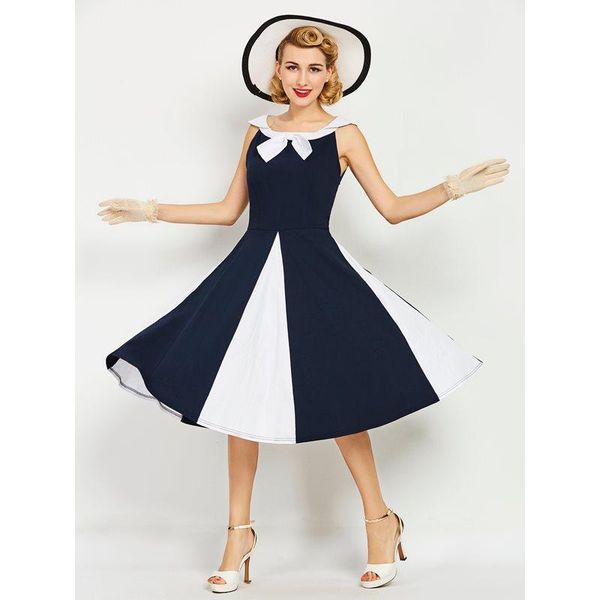 casual dresses vintage dress women 1851s patchwork fashion blue elegant slim sleeveless summer office retro pin up female a line, Black;gray
casual dresses vintage dress women 1851s patchwork fashion blue elegant slim sleeveless summer office retro pin up female a line, Black;gray