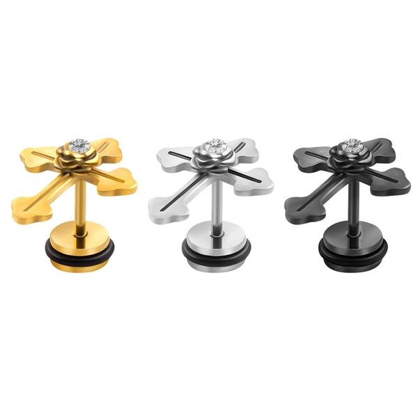 korean fashion cross zircon steel stud trend personalized stainless steel earrings ear accessories, Black
korean fashion cross zircon steel stud trend personalized stainless steel earrings ear accessories, Black