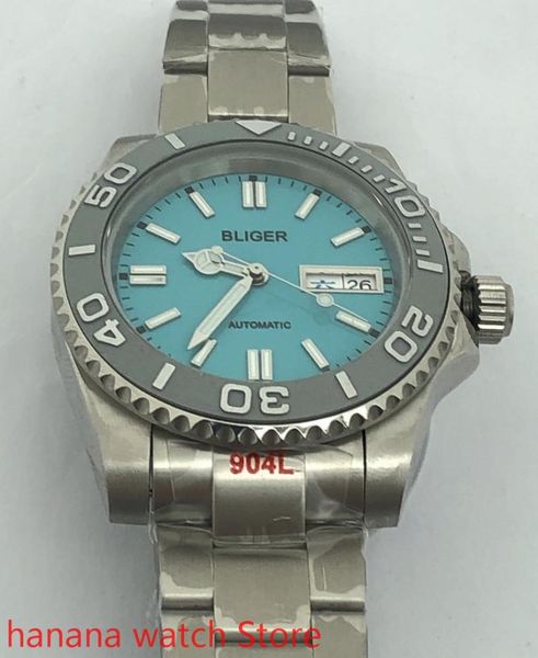 wristwatches bliger watch men's high-quality luxury sports and leisure waterproof mechanical clock cyan dial gray bezel, Slivery;brown
wristwatches bliger watch men's high-quality luxury sports and leisure waterproof mechanical clock cyan dial gray bezel, Slivery;brown
