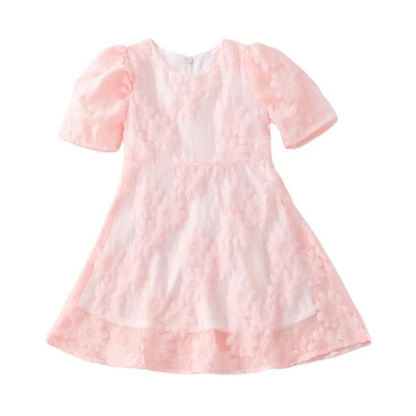 summer girl\u2021s casual short sleeve dress fashion sweet solid color embroidered round neck mesh yarn princess girl's dresses, Red;yellow
summer girl\u2021s casual short sleeve dress fashion sweet solid color embroidered round neck mesh yarn princess girl's dresses, Red;yellow