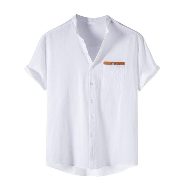 men's casual shirts fashion design plus size daily solid short sleeve shirt button pocket stand collar breathable, White;black
men's casual shirts fashion design plus size daily solid short sleeve shirt button pocket stand collar breathable, White;black