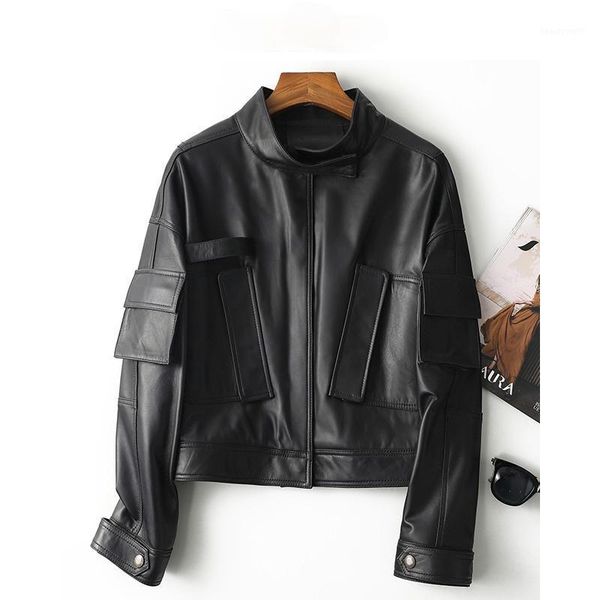casual genuine leather jacket women short real sheepskin coat female biker jackets spring 2021 chaqueta cuero mujer pph4472 women's & f, Black
casual genuine leather jacket women short real sheepskin coat female biker jackets spring 2021 chaqueta cuero mujer pph4472 women's & f, Black