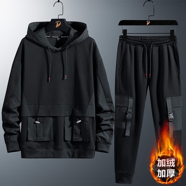 plush hoodie oversize suit 2021 winter men's thickened sports casual two piece set fattening, Gray
plush hoodie oversize suit 2021 winter men's thickened sports casual two piece set fattening, Gray