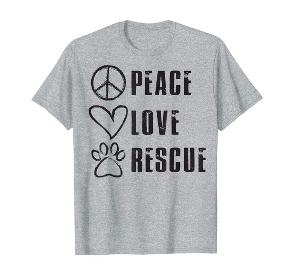 animal shelter rescue t-shirt, peace love rescue, White;black
animal shelter rescue t-shirt, peace love rescue, White;black