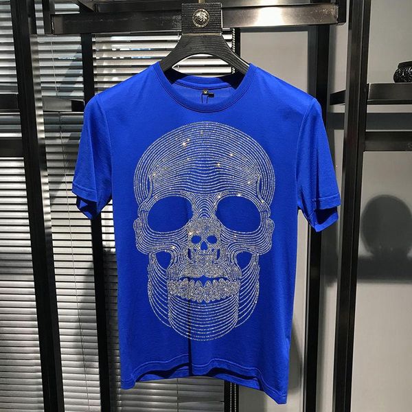 men's t-shirts brand short sleeve skull diamond summer t-shirt slim personality design, White;black
men's t-shirts brand short sleeve skull diamond summer t-shirt slim personality design, White;black