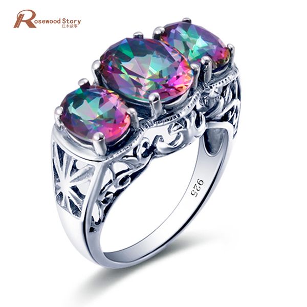 solid 925 sterling silver cocktail ring rainbow mystic oval z crystal stone ring charm fashion women wedding party jewelry, Black
solid 925 sterling silver cocktail ring rainbow mystic oval z crystal stone ring charm fashion women wedding party jewelry, Black