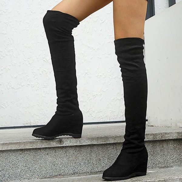 boots korean style fashion solid women's warm over the knee long high wedges shoes casual outdoor boot for female#4, Black
boots korean style fashion solid women's warm over the knee long high wedges shoes casual outdoor boot for female#4, Black