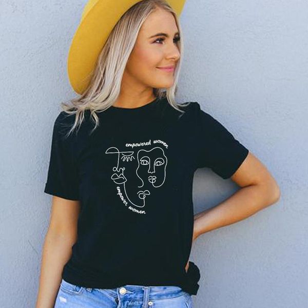 women's t-shirt empowered women empoweren rights t shirts feminism civil graphic tee cotton plus size female drop, White
women's t-shirt empowered women empoweren rights t shirts feminism civil graphic tee cotton plus size female drop, White