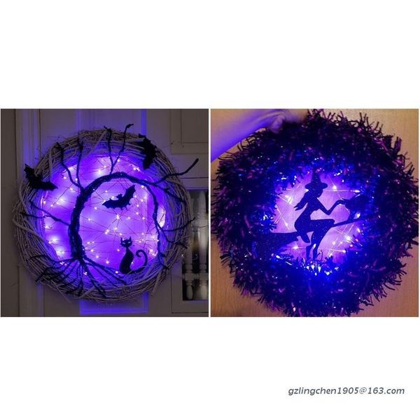 decorative flowers & wreaths p8de halloween wreath with lights bat witch ornaments for front door wall window decoration plastic purple glow
decorative flowers & wreaths p8de halloween wreath with lights bat witch ornaments for front door wall window decoration plastic purple glow