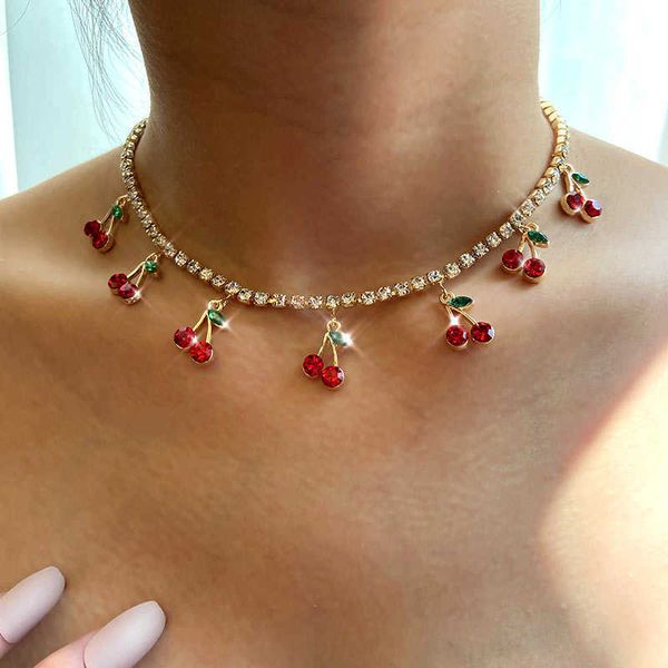 designer necklace cute 7 cherry crystal pendant for women sweet girls gold color shiny rhinestone choker 2021 jewelry gift, Silver
designer necklace cute 7 cherry crystal pendant for women sweet girls gold color shiny rhinestone choker 2021 jewelry gift, Silver