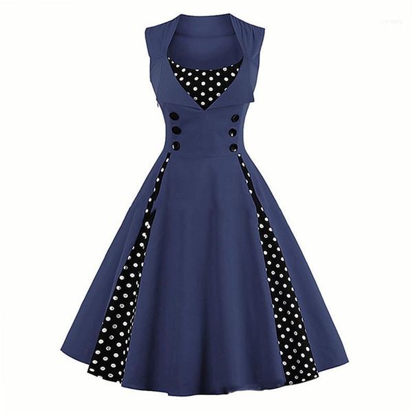 women retro vintage dress polka dot patchwork sleeveless spring summer red big hem party vestidos1, Black;gray
women retro vintage dress polka dot patchwork sleeveless spring summer red big hem party vestidos1, Black;gray