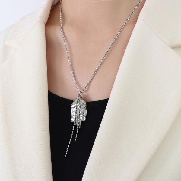 pendant necklaces minar unique design irregular head portrait titanium steel necklace for women gold color thin chain jewelry, Silver
pendant necklaces minar unique design irregular head portrait titanium steel necklace for women gold color thin chain jewelry, Silver