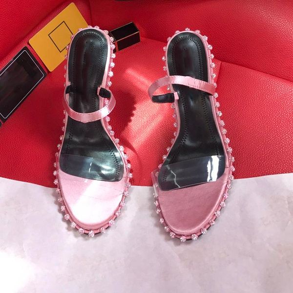 slippers women high heels rhinestone 2021 summer open toe transparent word belt mid-heel fairy style sandals, Black
slippers women high heels rhinestone 2021 summer open toe transparent word belt mid-heel fairy style sandals, Black