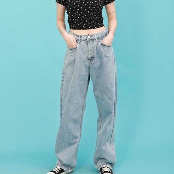 Women's Jeans Women Long Wide Leg Autumn Solid Retro Straight Denim Pants Female Loose Streetwear Casual Ladies Bottoms, Blue
Women's Jeans Women Long Wide Leg Autumn Solid Retro Straight Denim Pants Female Loose Streetwear Casual Ladies Bottoms, Blue