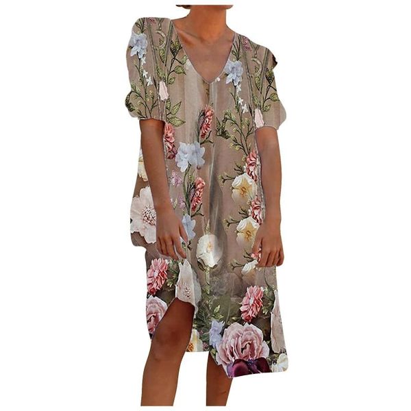 casual dresses 2021 summer dress for women bubble sleeve cotton linen print v-neck cute loose holiday female vestido, Black;gray
casual dresses 2021 summer dress for women bubble sleeve cotton linen print v-neck cute loose holiday female vestido, Black;gray