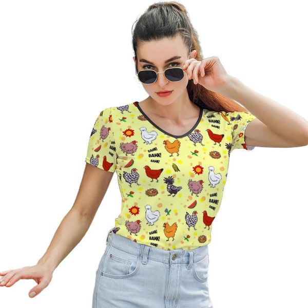 chicken t-shirt funny street wear t shirt o neck ladies graphic short sleeve polyester tee women's, White
chicken t-shirt funny street wear t shirt o neck ladies graphic short sleeve polyester tee women's, White