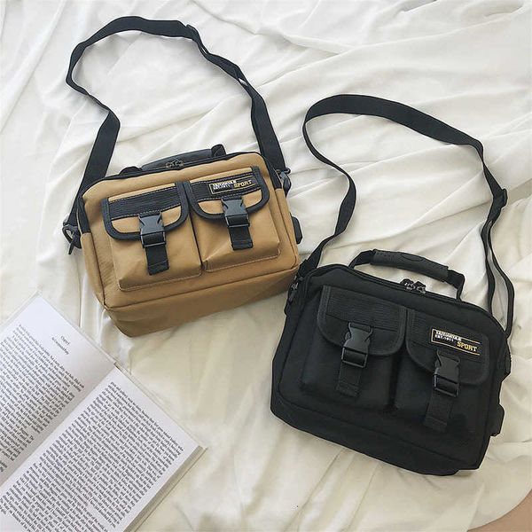 men's and women's trendy cool tooling msenger street function buckle single shoulder bag, student versatile backpack
men's and women's trendy cool tooling msenger street function buckle single shoulder bag, student versatile backpack