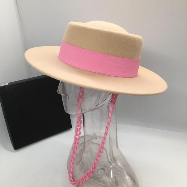 stingy brim hats 202107-naonao-pink chain autumn winter wool fashion lady fedoras cap women leisure panama jazz hat, Blue;gray
stingy brim hats 202107-naonao-pink chain autumn winter wool fashion lady fedoras cap women leisure panama jazz hat, Blue;gray
