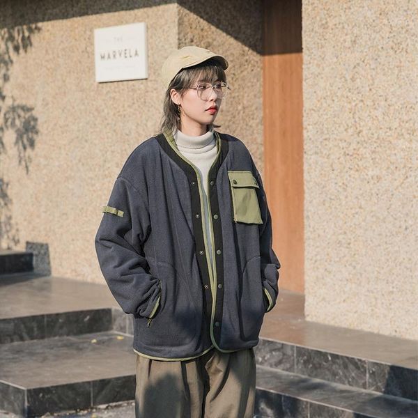 men's jackets fonekie japanese retro lamb fur polar fleece tooling thicken baseball uniform men women loose wild single-breasted coats, Black;brown
men's jackets fonekie japanese retro lamb fur polar fleece tooling thicken baseball uniform men women loose wild single-breasted coats, Black;brown