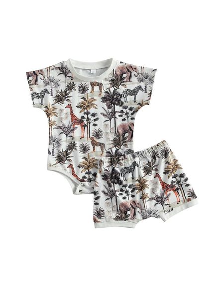 clothing sets 2021 summer kids baby 2-piece outfit set short sleeve animal print romper+shorts for children boys girls, White
clothing sets 2021 summer kids baby 2-piece outfit set short sleeve animal print romper+shorts for children boys girls, White