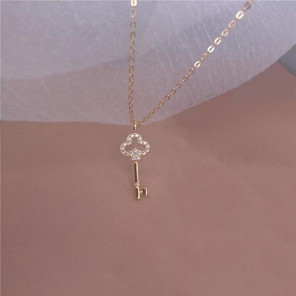 key necklace female simple temperament tide net red ins niche design color gold lock chain 2021 pendant necklaces, Silver
key necklace female simple temperament tide net red ins niche design color gold lock chain 2021 pendant necklaces, Silver