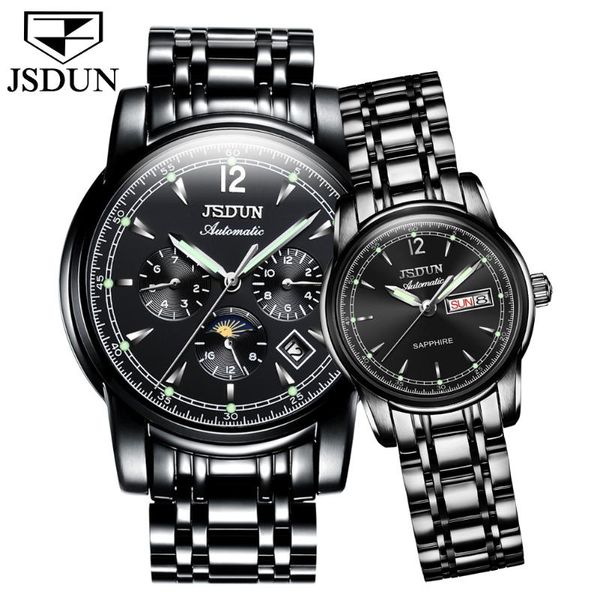 wristwatches jsdun retro classic couple automatic waterproof mechanical watch stainless steel men and women sports relogio masculino, Slivery;brown
wristwatches jsdun retro classic couple automatic waterproof mechanical watch stainless steel men and women sports relogio masculino, Slivery;brown
