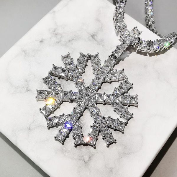 bling snow shape pendant with tennis chain cubic zirconia necklace for men women gifts fashion hip hop jewelry necklaces, Silver
bling snow shape pendant with tennis chain cubic zirconia necklace for men women gifts fashion hip hop jewelry necklaces, Silver