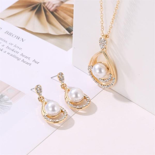 earrings & necklace wyjzy 2-piece pearl jewelry set exquisite lady temperament water drop anniversary, Silver
earrings & necklace wyjzy 2-piece pearl jewelry set exquisite lady temperament water drop anniversary, Silver