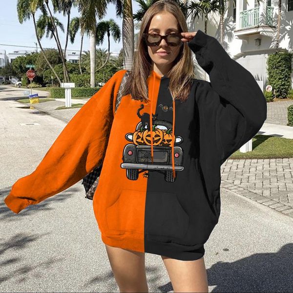 women's hoodies & sweatshirts plus size fashion splicing print hooded sweatshirt loose streetwear sudaderas con capucha, Black
women's hoodies & sweatshirts plus size fashion splicing print hooded sweatshirt loose streetwear sudaderas con capucha, Black
