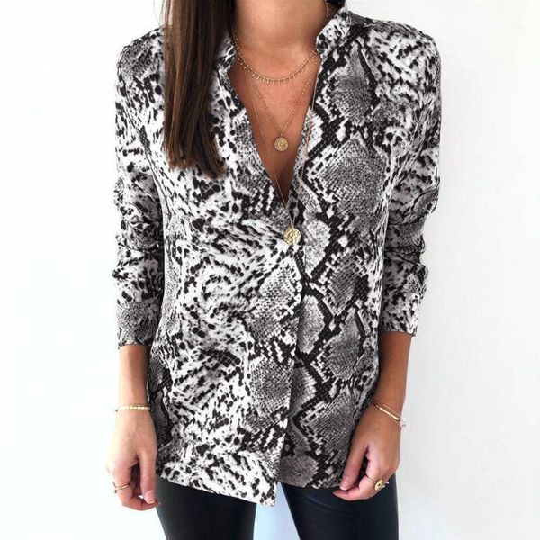 women's blouses & shirts autumn women snake print blouse long sleeves v neck snakeskin high street fall fashion, White
women's blouses & shirts autumn women snake print blouse long sleeves v neck snakeskin high street fall fashion, White