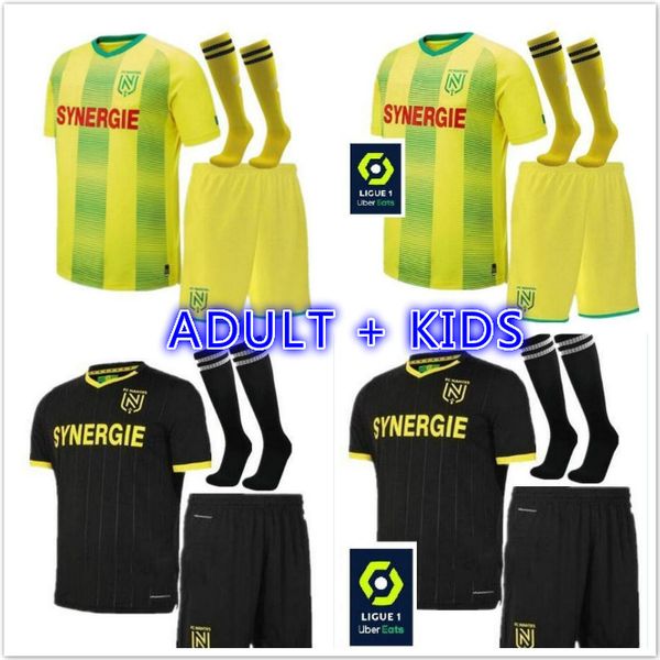 & kids kit 20 21 fc nantes soccer jersey home maillot 2021 simon louza a toure blas coco coulibaly football shirts, Black;yellow
& kids kit 20 21 fc nantes soccer jersey home maillot 2021 simon louza a toure blas coco coulibaly football shirts, Black;yellow