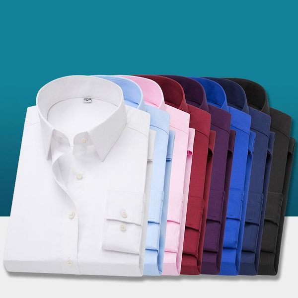 fashion men's long sleeve shirt business office formal turnover large size shirts for men casual, White;black
fashion men's long sleeve shirt business office formal turnover large size shirts for men casual, White;black