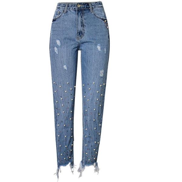 fashion tassel ripped jeans women spring autumn high waist pearl beaded frayed women's, Blue
fashion tassel ripped jeans women spring autumn high waist pearl beaded frayed women's, Blue