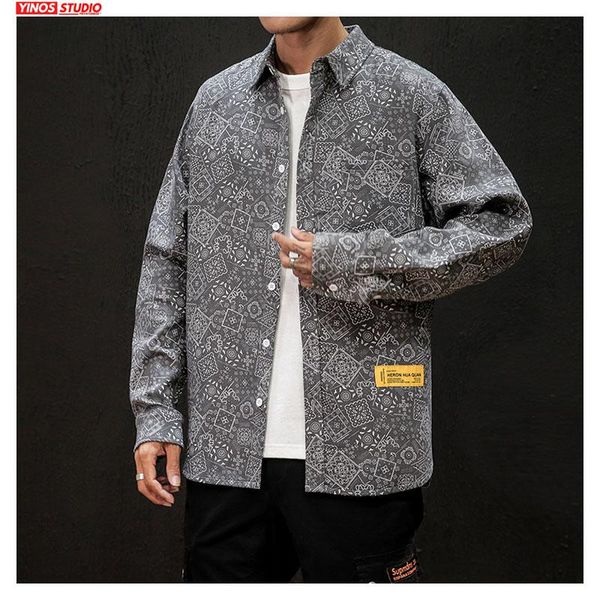 men's casual shirts drop streetwear causal japanese autumn vintage male harakuku cotton outwear loose full sleeve coats, White;black
men's casual shirts drop streetwear causal japanese autumn vintage male harakuku cotton outwear loose full sleeve coats, White;black