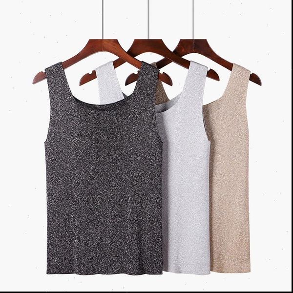 womens cami u neck knitted fabric tank female wide strap sleeveless t shirts fitness vest for ladies summer sequin, White
womens cami u neck knitted fabric tank female wide strap sleeveless t shirts fitness vest for ladies summer sequin, White