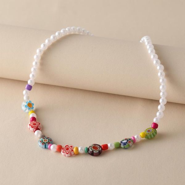 pendant necklaces colorful small daisy flower petals necklace for women beaded string chain statement collares party jewelry gift, Silver
pendant necklaces colorful small daisy flower petals necklace for women beaded string chain statement collares party jewelry gift, Silver