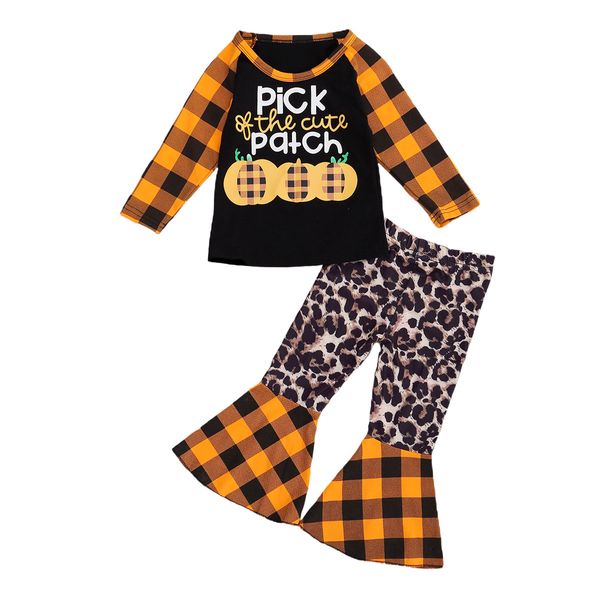 autumn kids girls halloween clothes sets pumpkin print long sleeve pullover flare pants, White
autumn kids girls halloween clothes sets pumpkin print long sleeve pullover flare pants, White