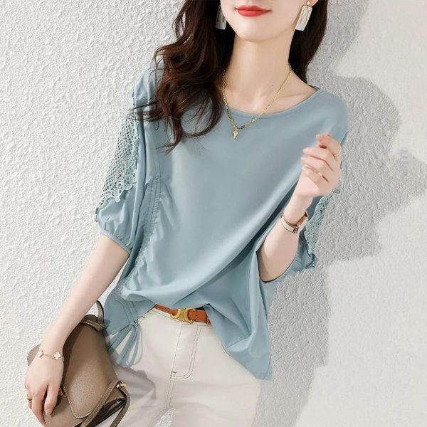 women's blouses & shirts ladies 2021 summer loose t-shirt western-style regular solid, White
women's blouses & shirts ladies 2021 summer loose t-shirt western-style regular solid, White
