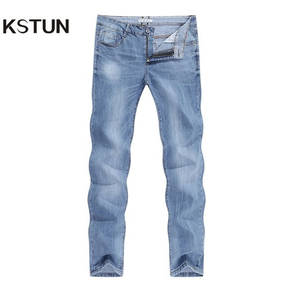 man jeans brand spring and autumn slim straight regular cut light blue stretch fashoin men's clothing male long trousers 210320
man jeans brand spring and autumn slim straight regular cut light blue stretch fashoin men's clothing male long trousers 210320