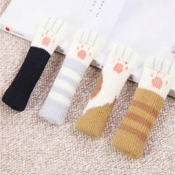 luanqi 4pc/set cat lovely table foot socks claw covers floor protection non-slip rubber knitting chair cover
luanqi 4pc/set cat lovely table foot socks claw covers floor protection non-slip rubber knitting chair cover